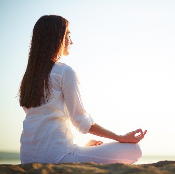 Calming evening yoga and herbal tea